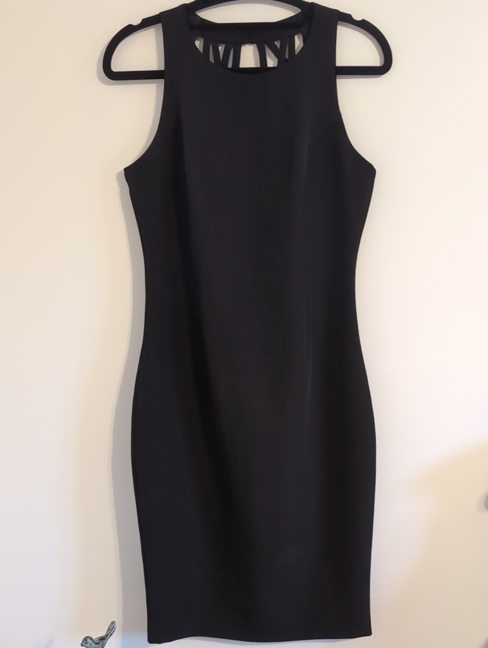 RW&CO. Black Sleeveless Sheath Dress with Cutout Detail